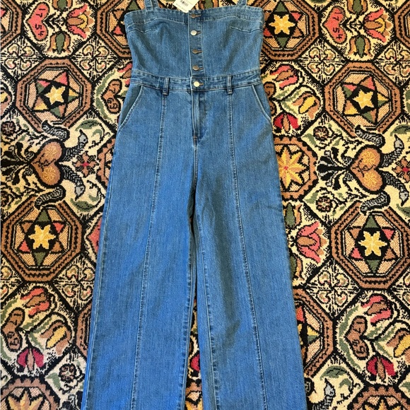 Miou Muse Denim Jumpsuit - Picture 9 of 14